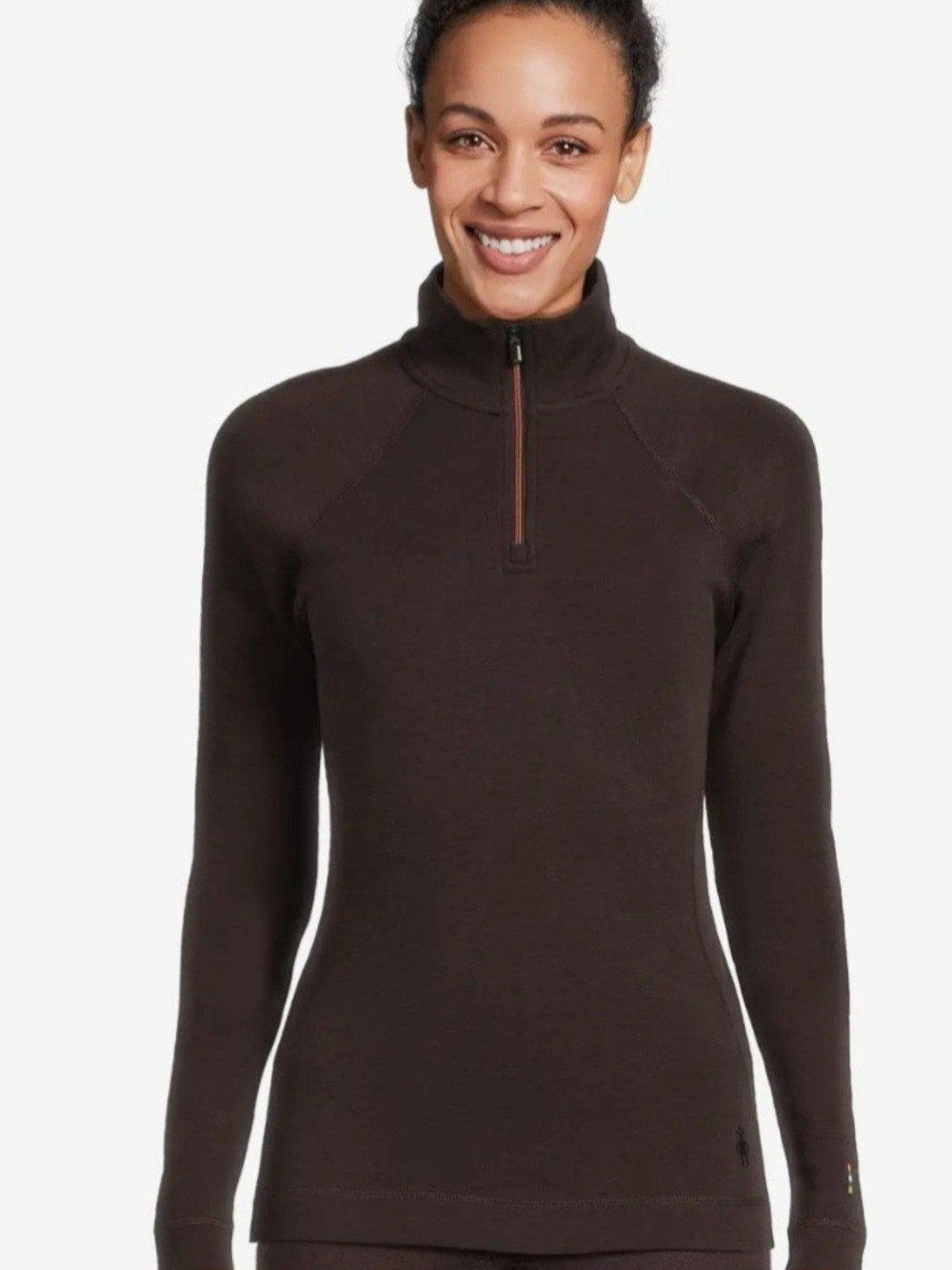 SmartwoolClassic Thermal Merino Base Layer 1/4 Zip Size S In Mink Heather